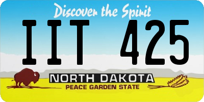 ND license plate IIT425