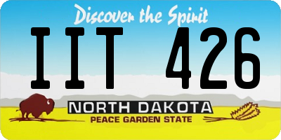 ND license plate IIT426
