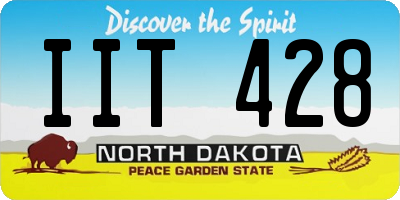 ND license plate IIT428