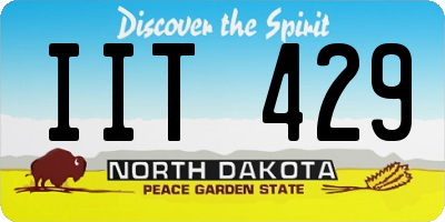 ND license plate IIT429