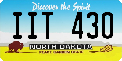 ND license plate IIT430