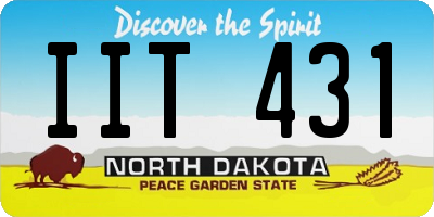 ND license plate IIT431
