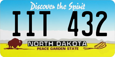 ND license plate IIT432
