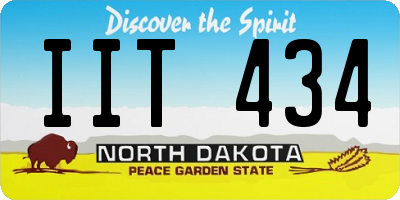 ND license plate IIT434