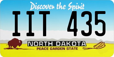 ND license plate IIT435