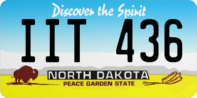 ND license plate IIT436