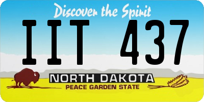 ND license plate IIT437