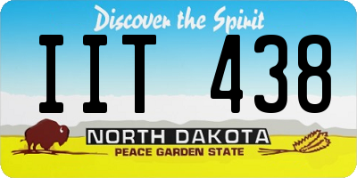 ND license plate IIT438