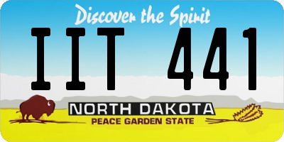 ND license plate IIT441