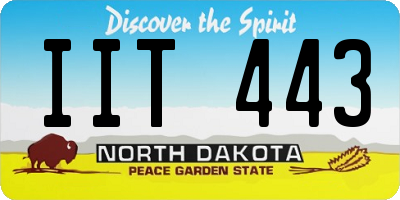 ND license plate IIT443