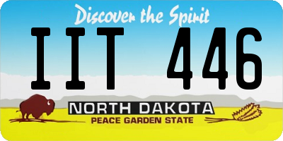 ND license plate IIT446