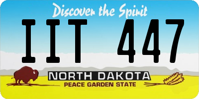 ND license plate IIT447
