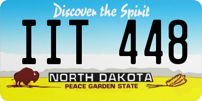 ND license plate IIT448