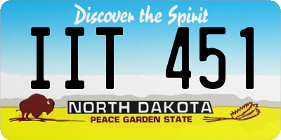 ND license plate IIT451