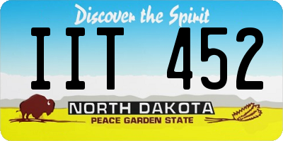 ND license plate IIT452