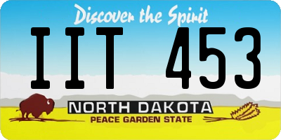 ND license plate IIT453