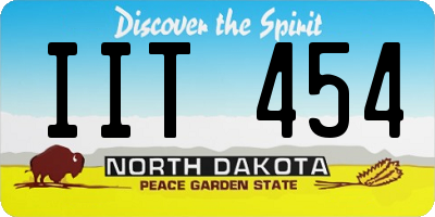 ND license plate IIT454