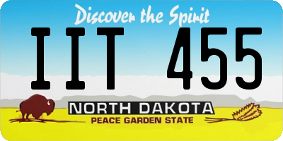 ND license plate IIT455