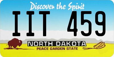 ND license plate IIT459