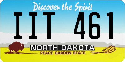 ND license plate IIT461
