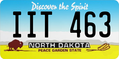 ND license plate IIT463