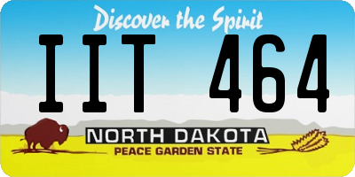 ND license plate IIT464