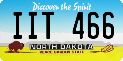 ND license plate IIT466