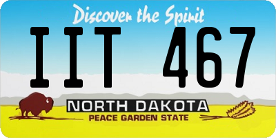 ND license plate IIT467