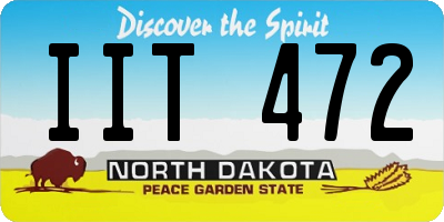 ND license plate IIT472