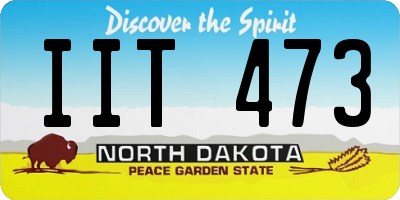 ND license plate IIT473
