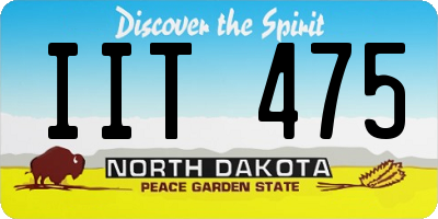 ND license plate IIT475