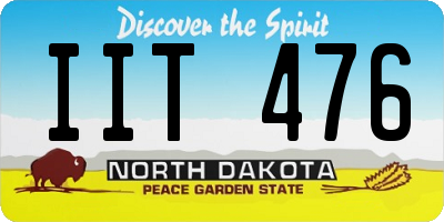 ND license plate IIT476