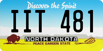 ND license plate IIT481