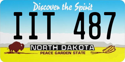 ND license plate IIT487