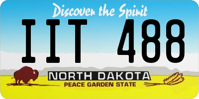 ND license plate IIT488