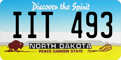 ND license plate IIT493