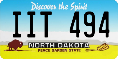 ND license plate IIT494