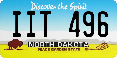 ND license plate IIT496