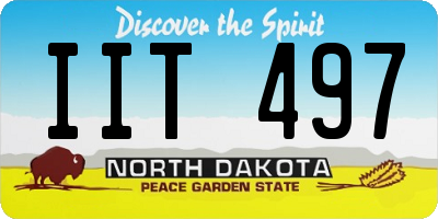 ND license plate IIT497