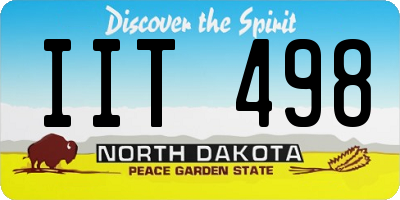 ND license plate IIT498