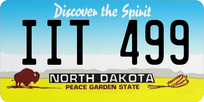 ND license plate IIT499