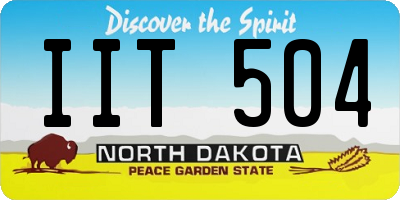 ND license plate IIT504