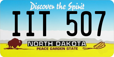 ND license plate IIT507