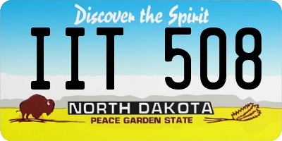 ND license plate IIT508