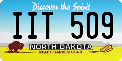 ND license plate IIT509