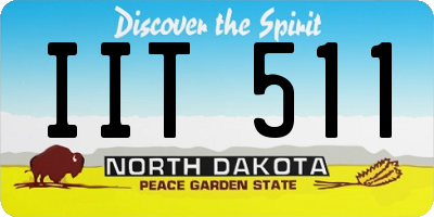 ND license plate IIT511