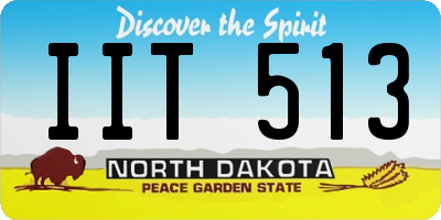 ND license plate IIT513