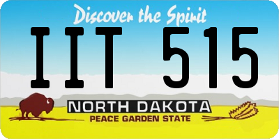 ND license plate IIT515
