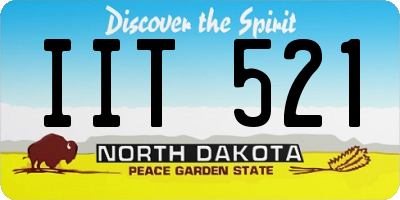 ND license plate IIT521