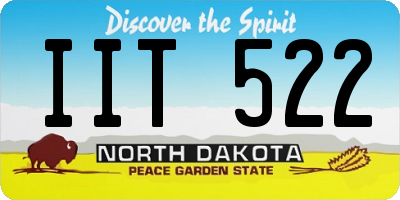 ND license plate IIT522
